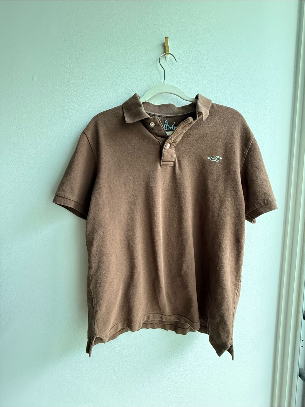 Hollister Men's Chest-Logo Brown Polo